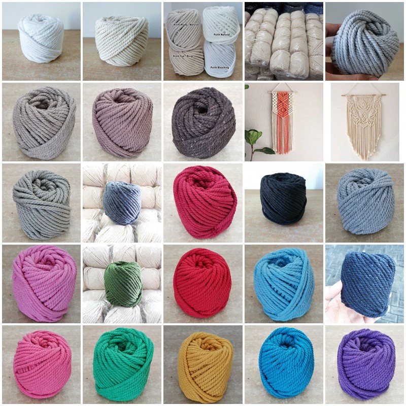  TALI  MACRAME  4MM Grade A Tali  Katun Cotton Rope Bahan 