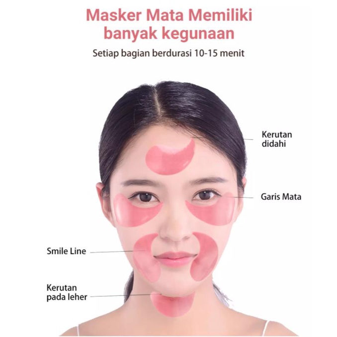 LANBENA Rose Eye Patches Mask Masker Wajah Hydra-Gel - Menyegarkan Anti-kerut Firming Anti-Aging Perawatan Mata