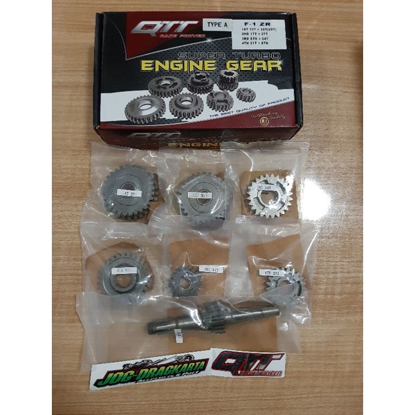 Jual RASIO GEAR BOX ENGINE RASIO GIR RASIO QTT F1ZR TYPE A QTT RACING