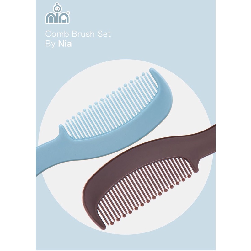 Nia Sisir Bayi - Comb Set Nia - Baby Hair Comb Brush Set (ISI 2)