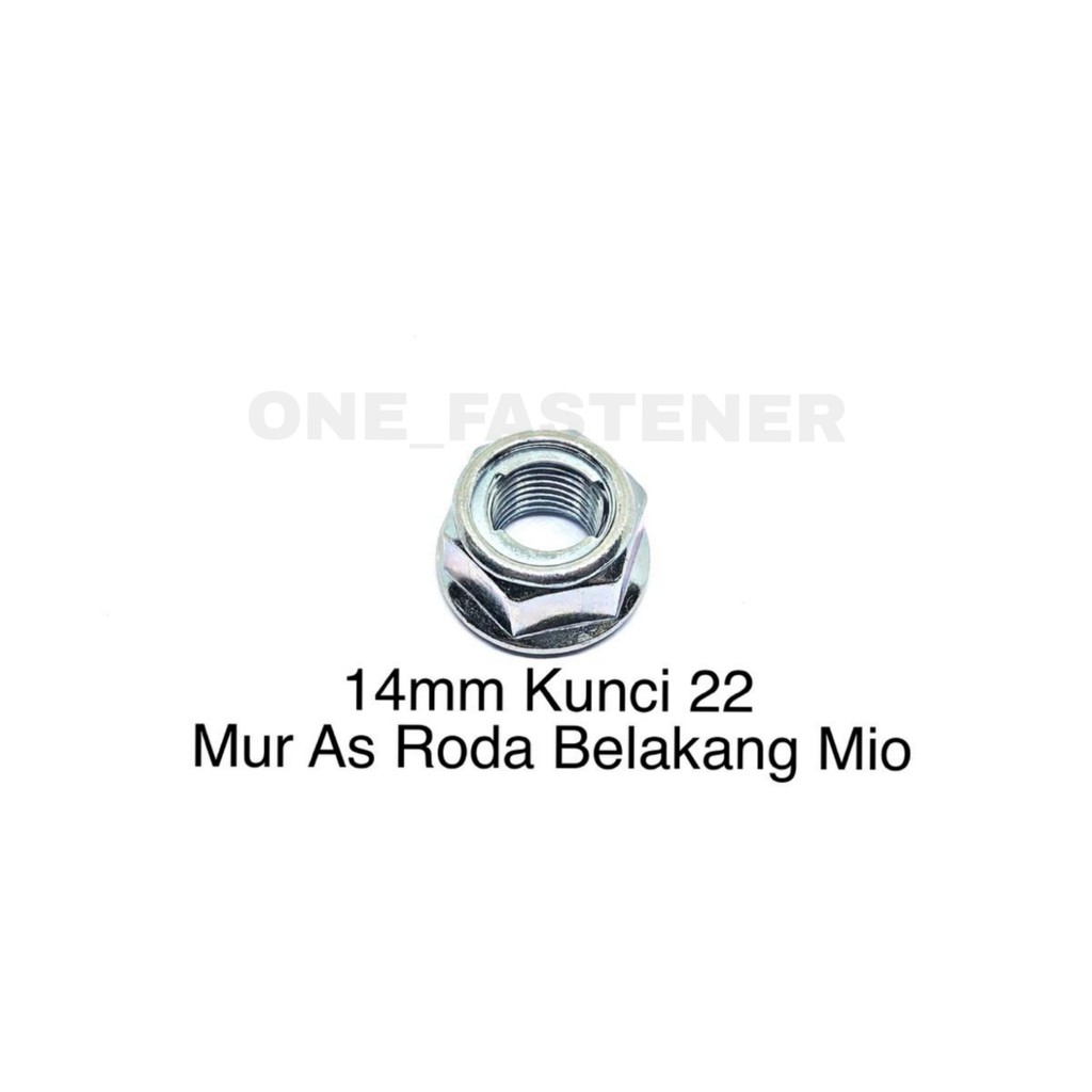 Mur As Roda BELAKANG Mio M14 Putih lock Flange kunci 22 nouvo z lock unut 14mm mili