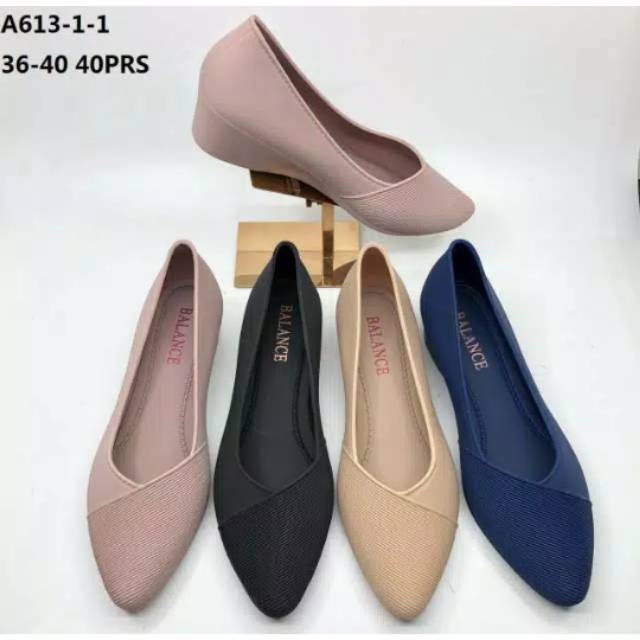 Sepatu Wedges 613 (import) 4 cm