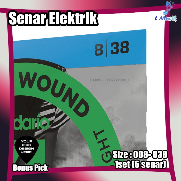 SENAR GITAR ELEKTRIK 08 D ADDARIO ELECTRIC GUITAR STRINGS