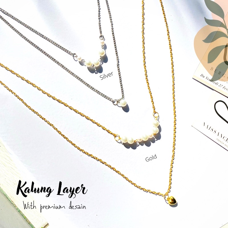 Kalung Rantai mutiara / Kalung Rantai Layer