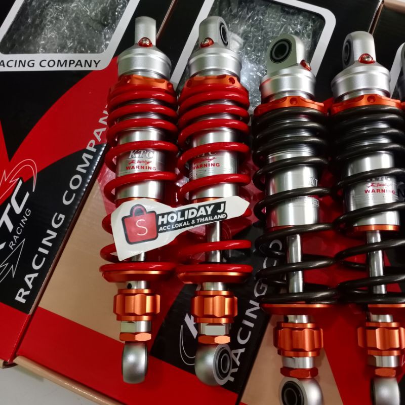 SHOCKBREKER SHOK KTC NON TABUNG KTC RACING ADJUSTABLE RX KING CB VERZA  FIZR JUPITER  NMAX NE AEROX NMAX OLD PCX UKURAN 280 320 340 335 305MM-4