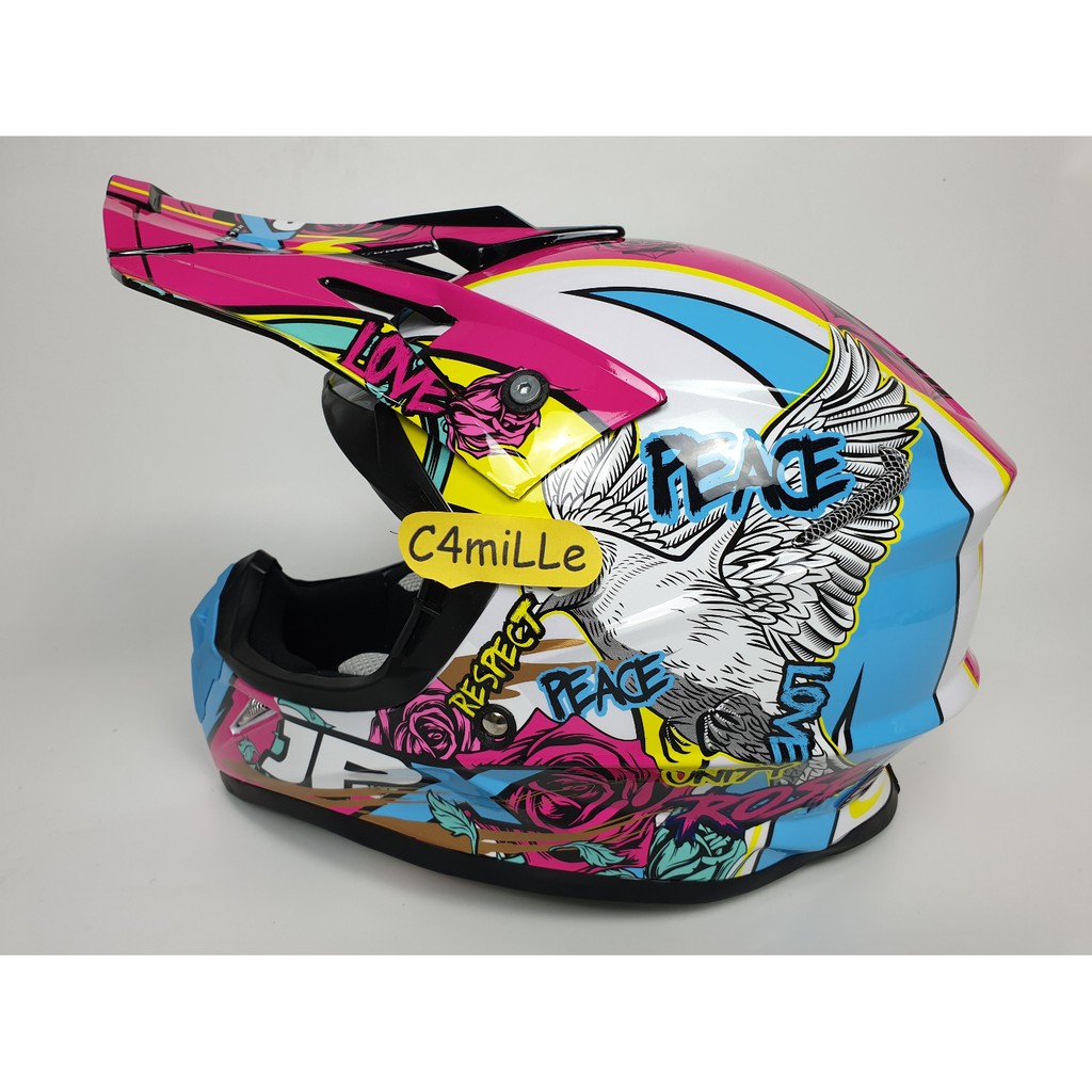 HELM JPX CROSS X28 PEARL WHITE GLOSS TRAIL SUPER CROSS