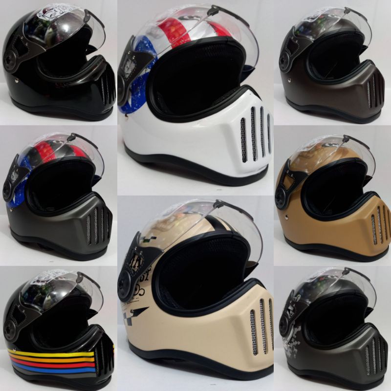 Helm Cakil HBC Pilot Full Face Kaca