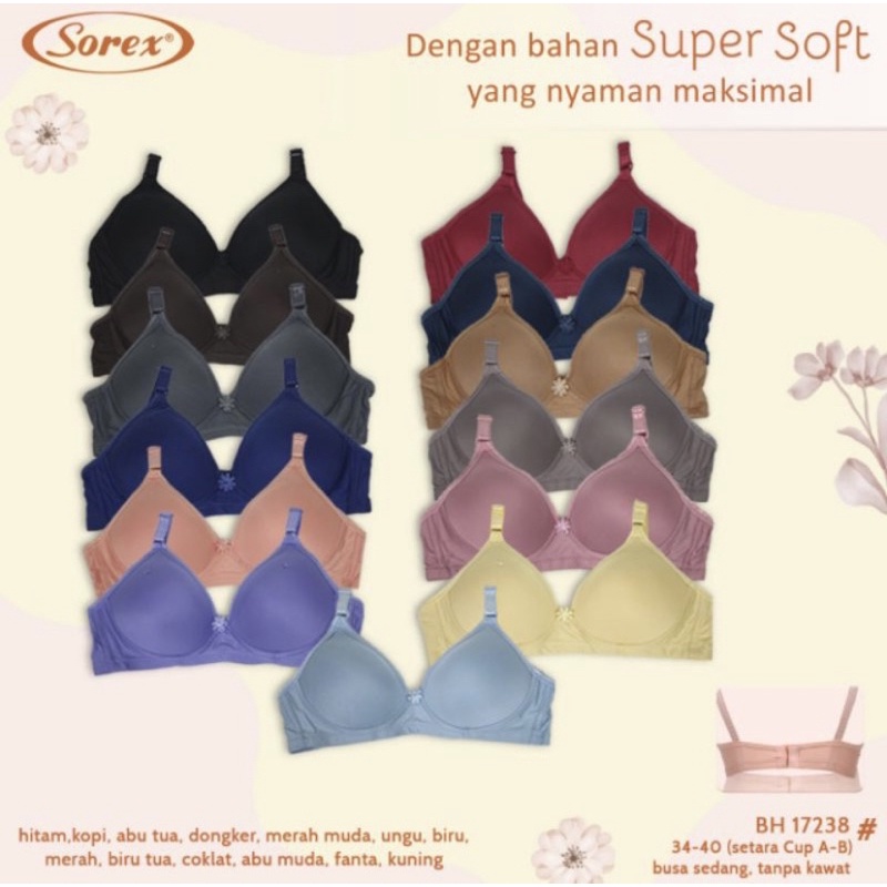 Bra BH Tanpa Kawat Super Soft Sorex 17238