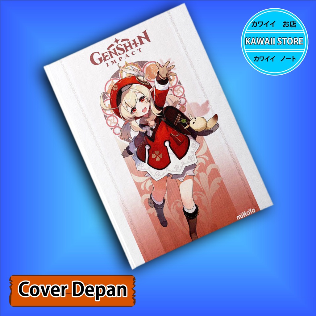 

Notebook / Pocket book Hard Cover Anime Game Genshin Impact KLEE uk A5 & A6 / Notes Book