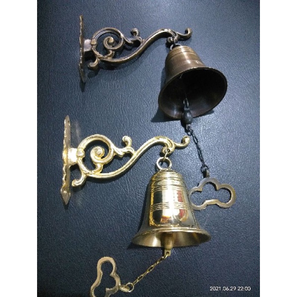 Bel pintu lonceng kuningan diameter lonceng 8cm.x10,5cm.