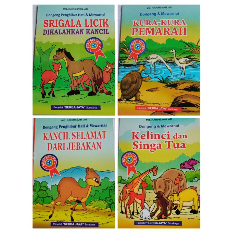 (DPH SERI 1) BUKU CERITA ANAK / BUKU DONGENG ANAK / BUKU ANAK ANAK DONGENG DAN MEWARNAI