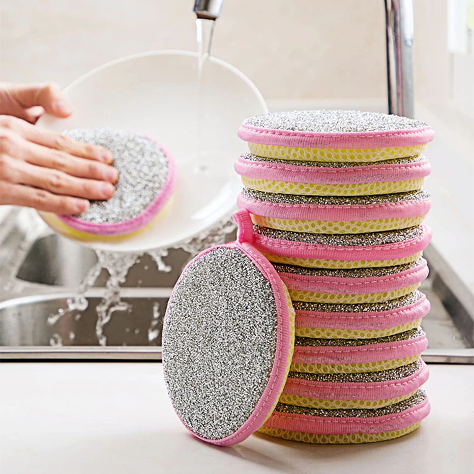 gs8 xin yuan spons cuci piring serbaguna double sides cleaning sponge 3pcs - xy-0186 - mix color Or-i