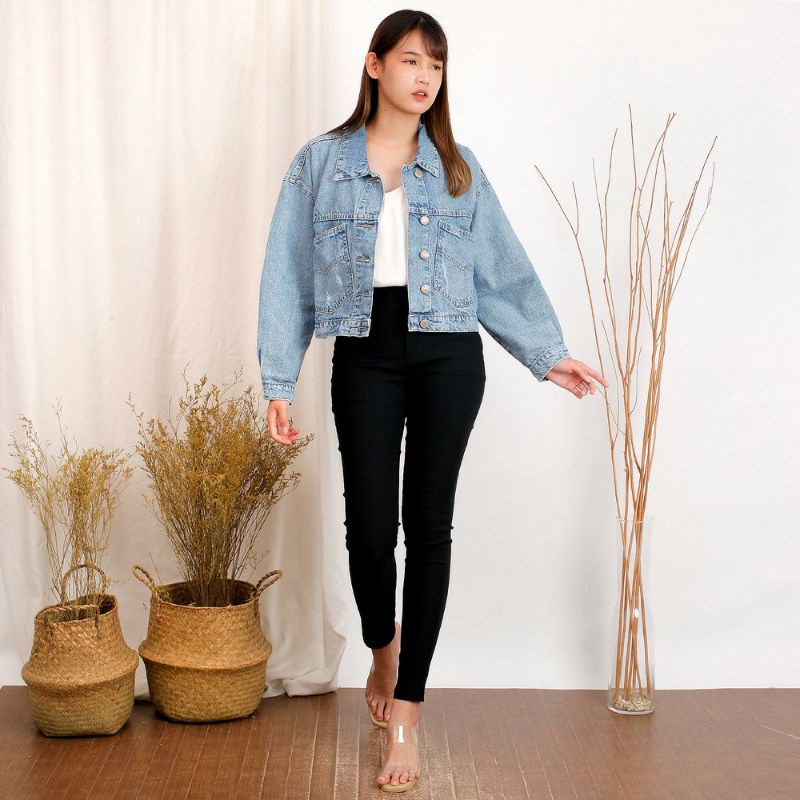 UPGRADE JACKET JEANS 2 WARNA - CROP JAKET JEANS