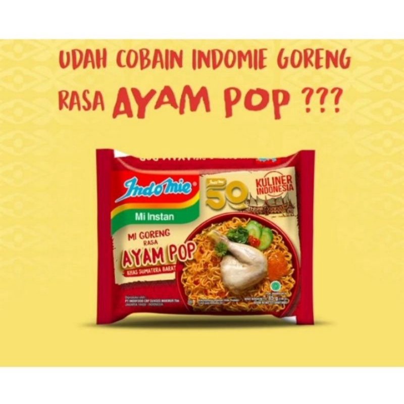 

Indomie Goreng Rasa Ayam Pop - mi instan goreng khas sumatera barat