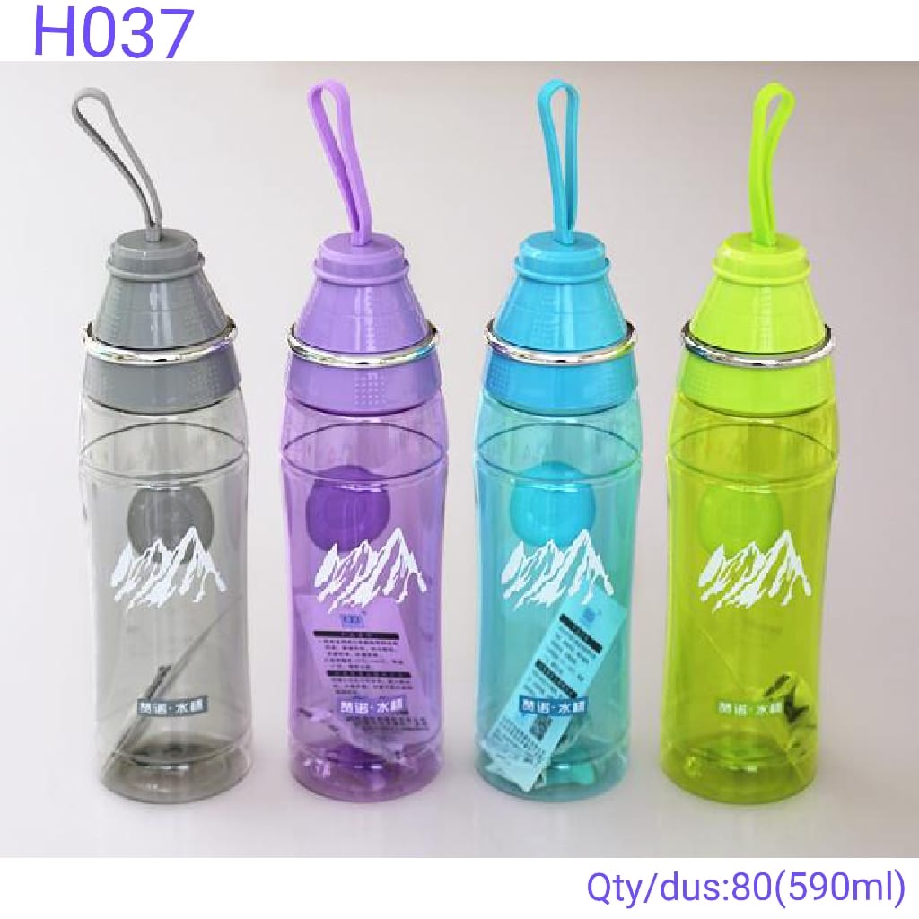 H037 Botol Minum Sport Zannuo 590ml / Botol Minum Everest 590ml H-037/ Botol Minum Plastik Tali