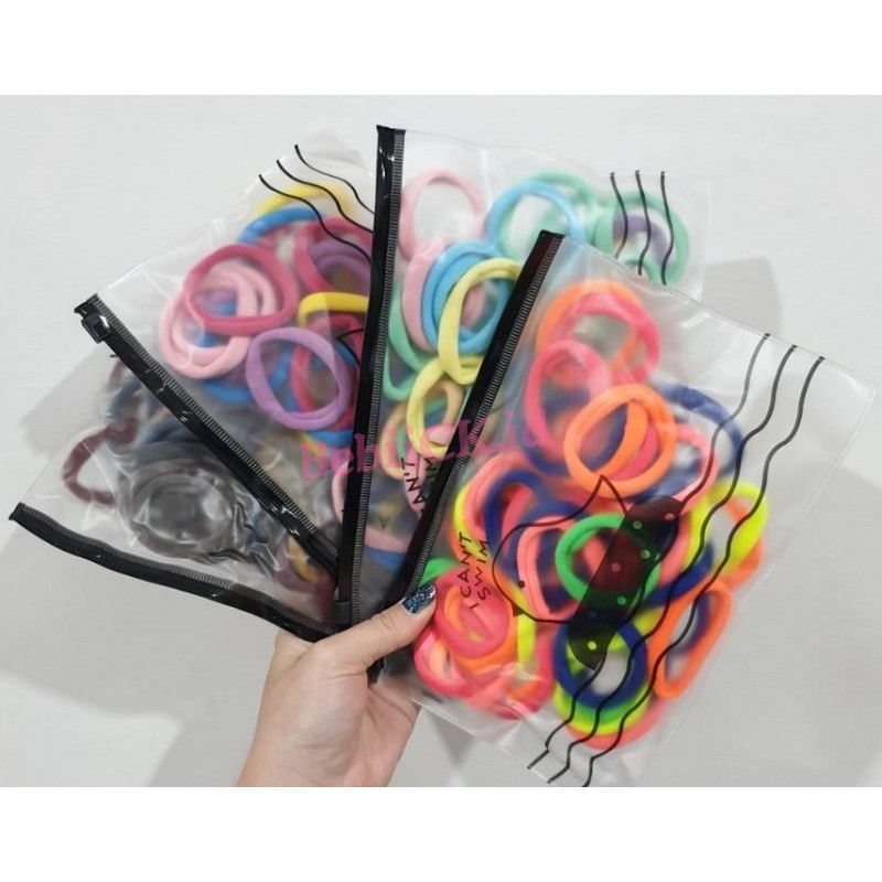 40Pcs IKAT RAMBUT KOREA IKAT DONAT IKAT RAMBUT DONAT  POLOS