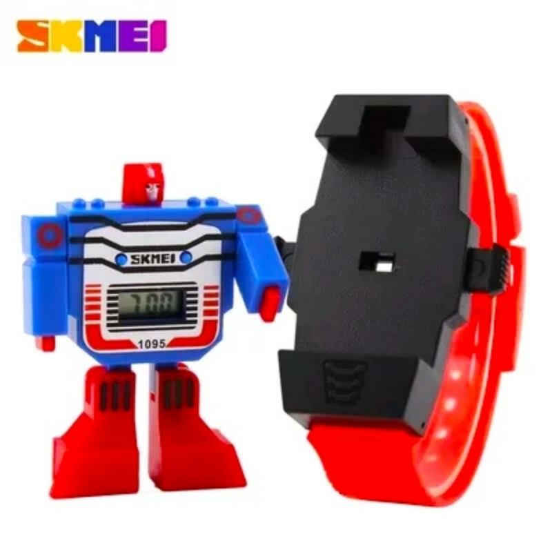 Jam Tangan Anak SKMEI Robot Transformer Hadiah Kado Unik