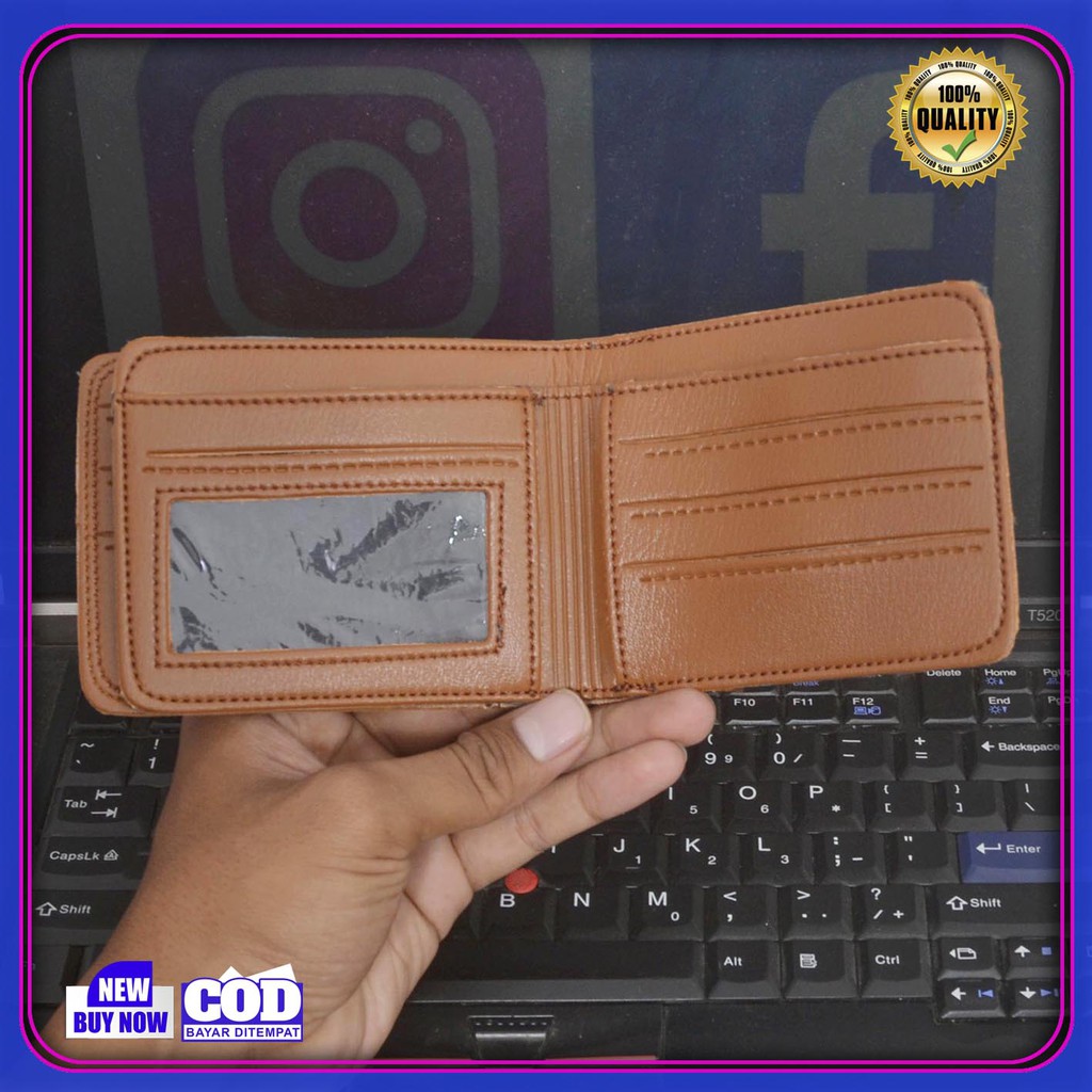 Dompet lipat Pria Kulit PVC Lipat Keren Terbaru Grosir Murah