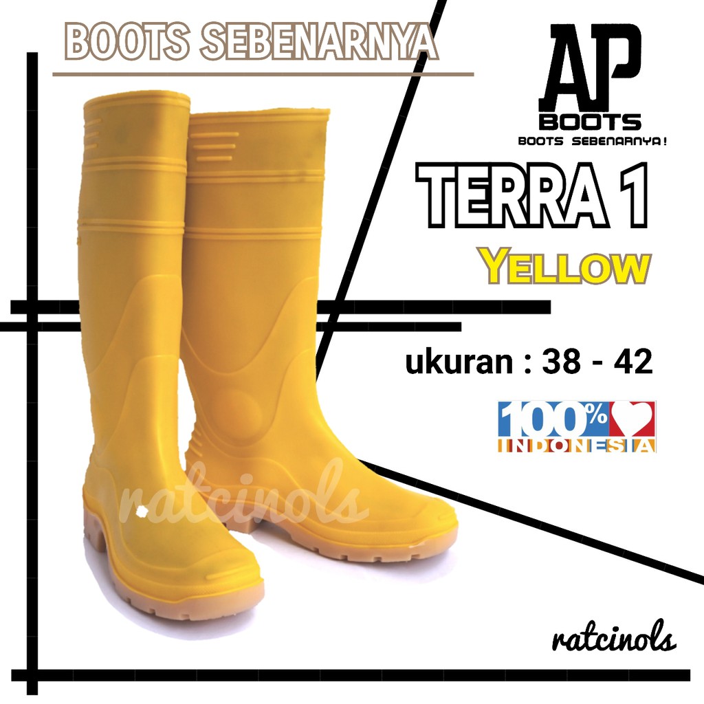 SEPATU BOOTS MURAH AP BOOT TERRA 1 YELLOW