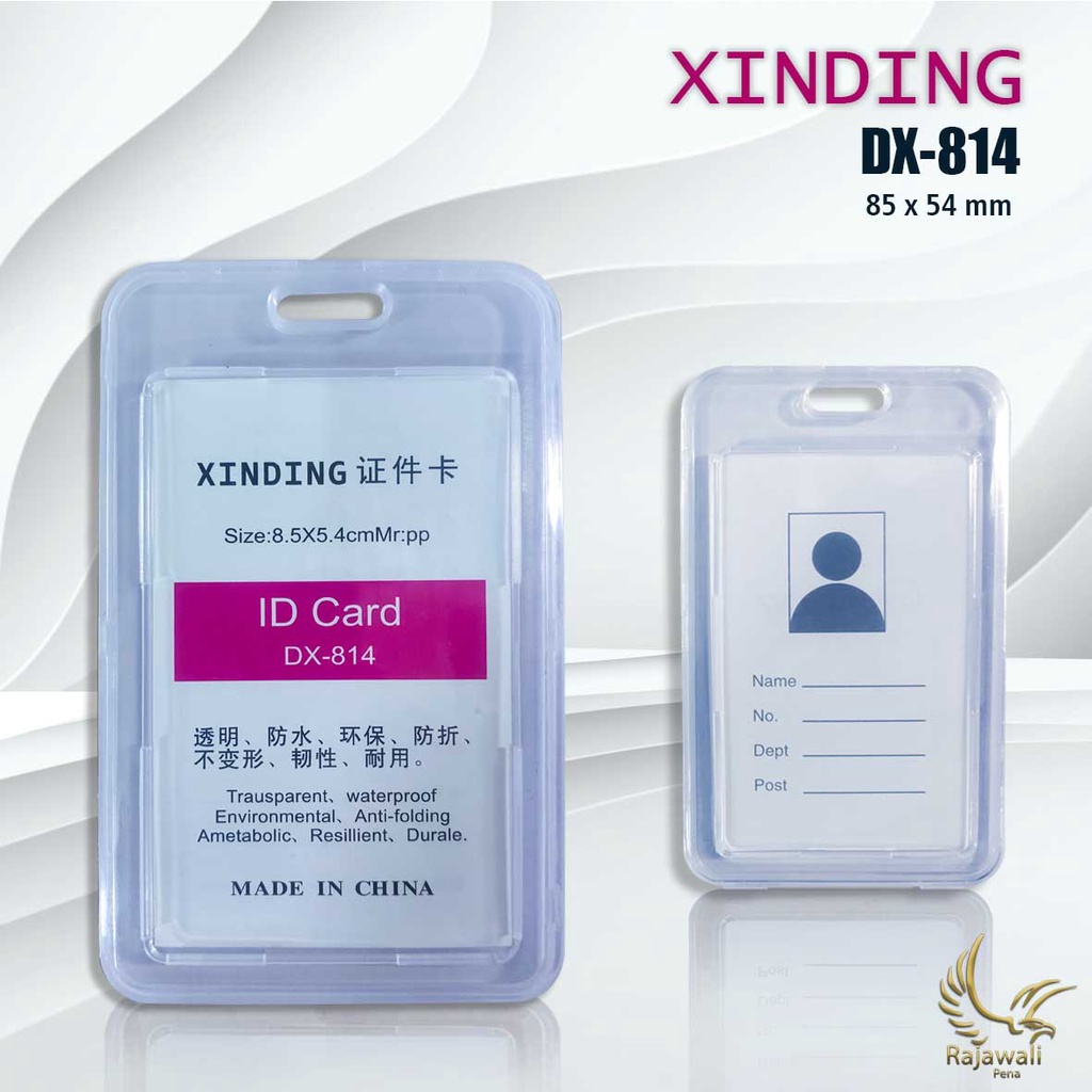 

Tempat ID Card Holder Transparant Buka Tutup Potrait XINDING DX-814 (isi 10 pcs )