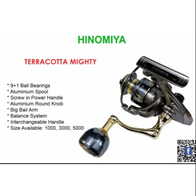 REEL PANCING HINOMIYA TERRACOTA MIGHTY 1000, 3000 & 5000