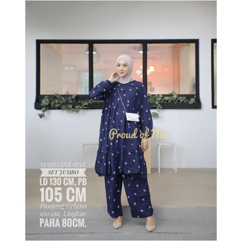 ONE SET JUMBO LD 130CM SETELAN JUMBO BUSUI FRIENDLY SETELAN PIYAMA JUMBO PAJAMAS JUMBO BAJU WANITA J