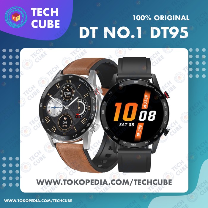 DT NO.1 DT95 Smartwatch Bluetooth Call Sport Heart Alt Microwear L13 - Hitam Silicone