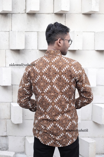 Sidamuliya Batik Kemeja Pria Slimfit Premium Manendra Lengan Panjang