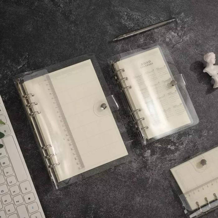 

Gia | Korean Style Clear Cover 6 Ring Binder A5 A6 A7 - Binder Trasparan