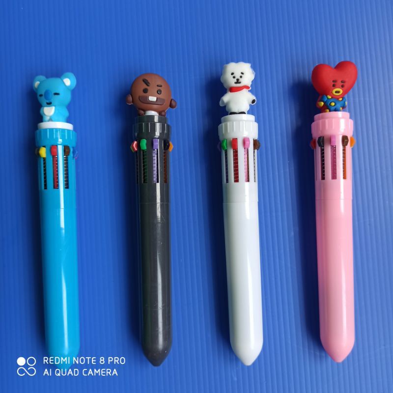 

Pulpen 10 warna karakter BT21