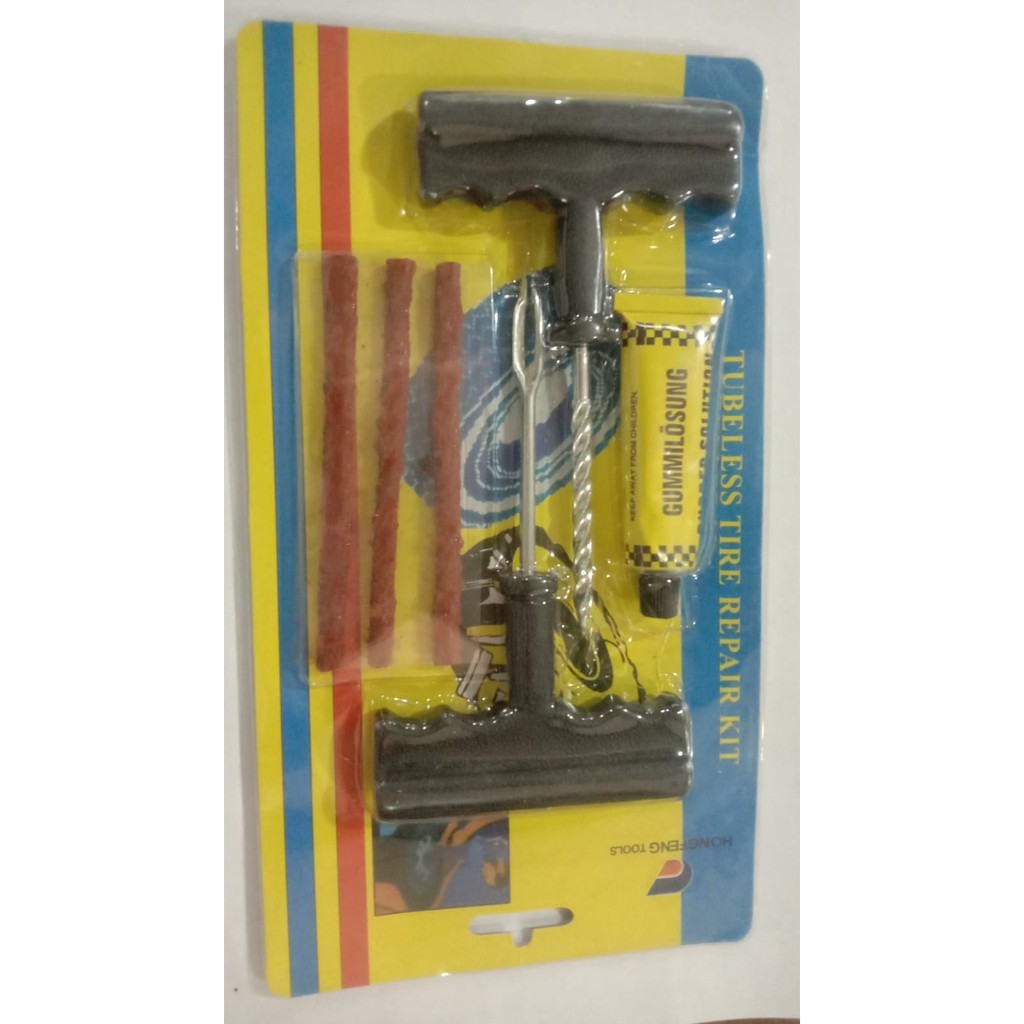 ORANGE Alat Tambal Ban Tubles Tire Repair Tool Kit Motor Mobil nankai