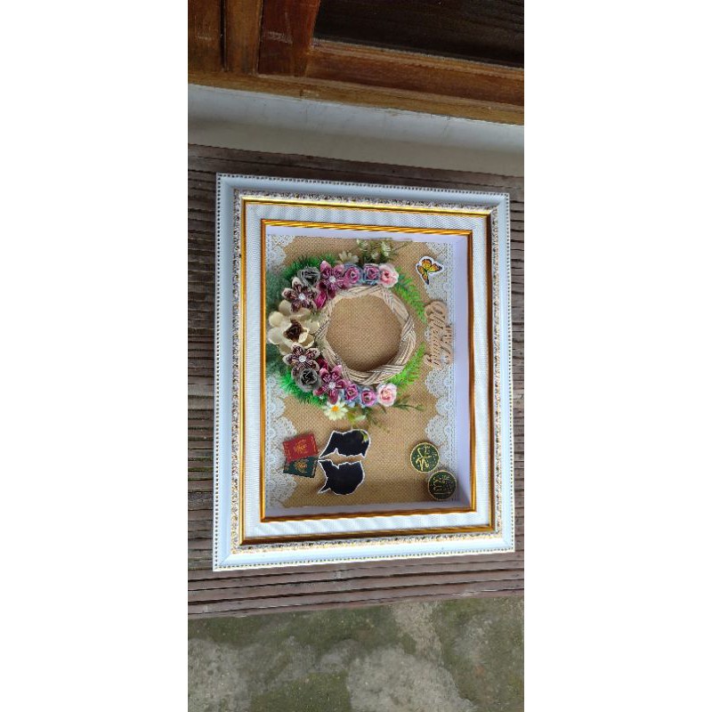 layout mahar pernikahan rustic tanpa frame