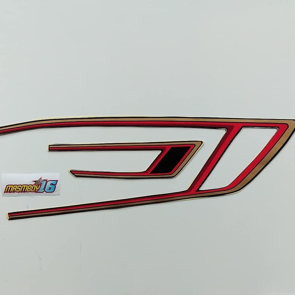 Striping honda GL100 GL125 1992 merah hitam