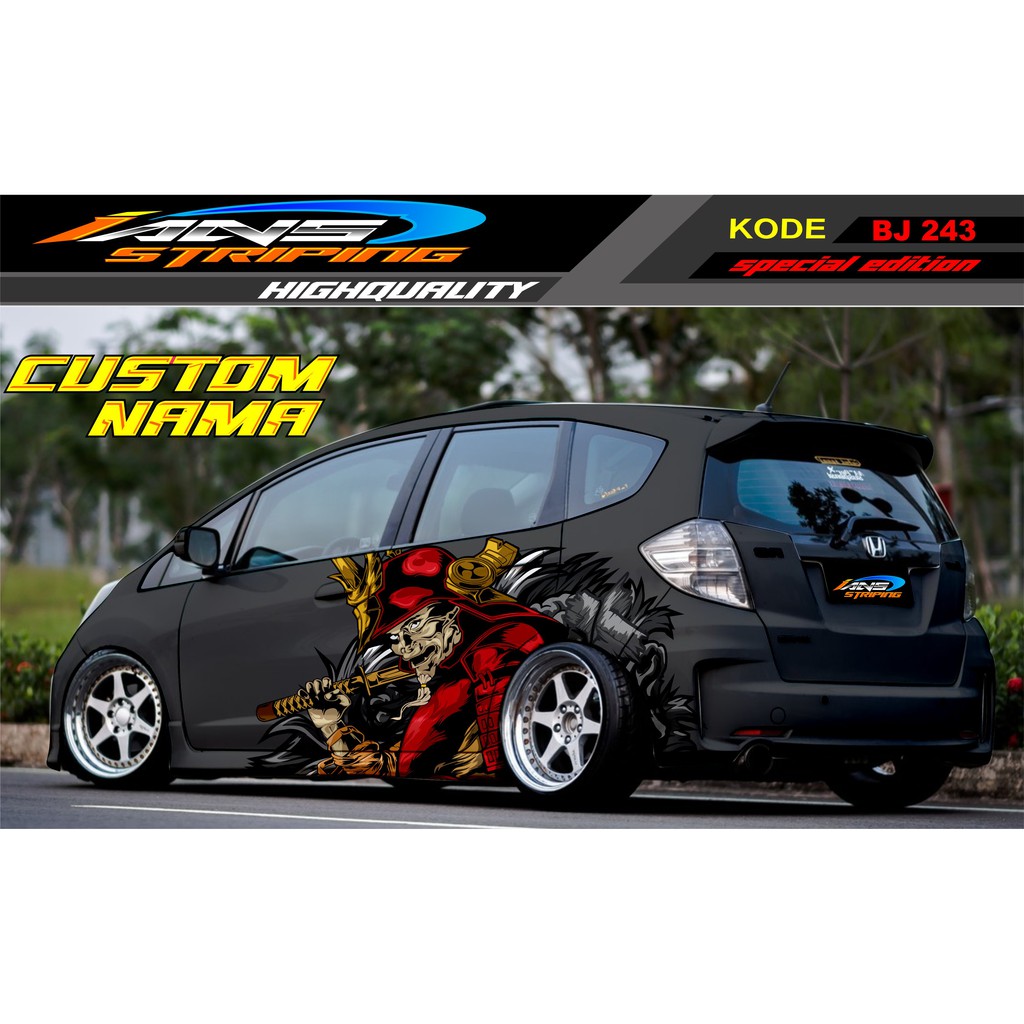 DECAL STICKER MOBIL HONDA JAZZ, BRIO, MOBILIO, AVANZA, AGYA, SIGRA, YARIS / STICKER VARIASI MOBIL