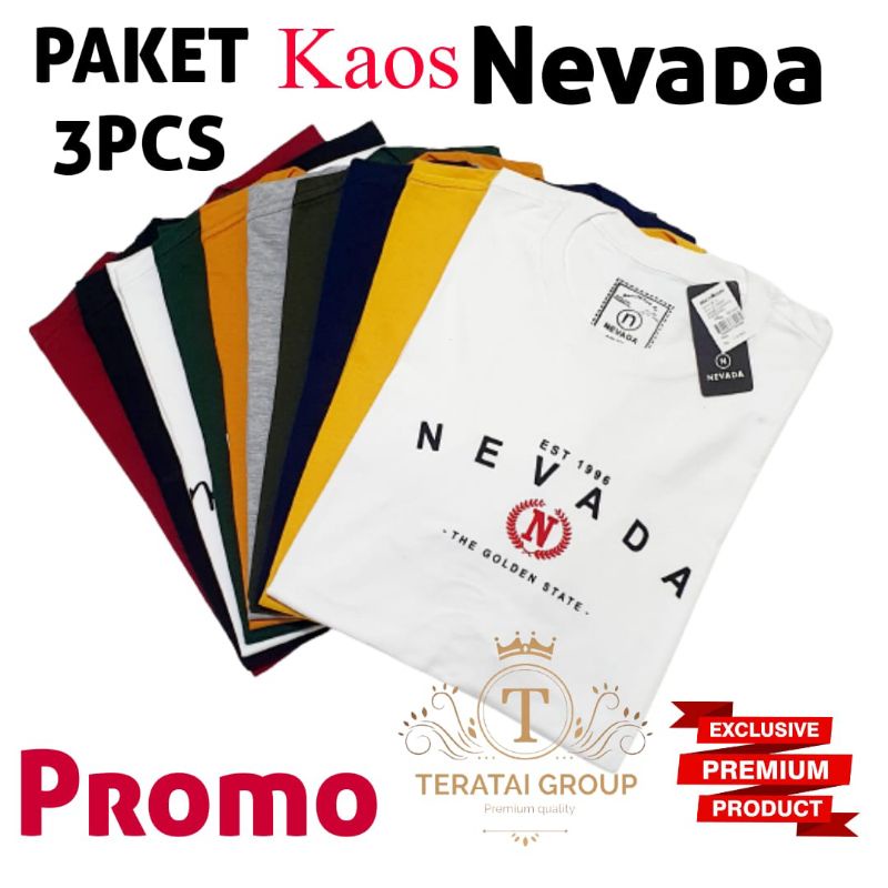 COD promo Nevada 3 pcs 100 rb/kaos nevada original branded matahari/kaos pria dewasa terbaru 2022/ba