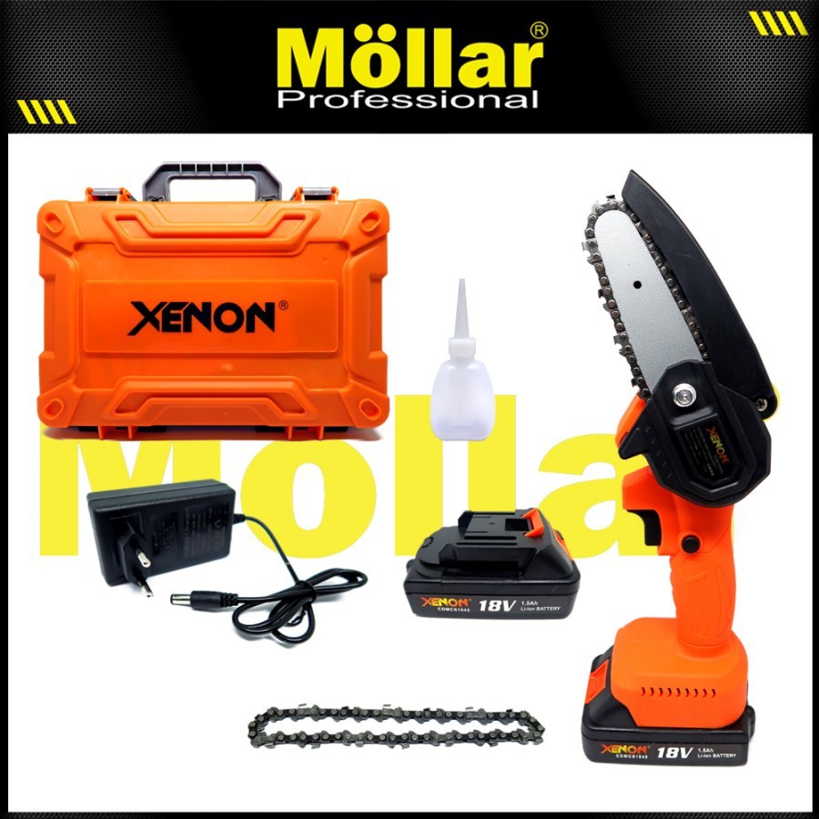 Mesin Gergaji Mini Baterai/Cordless Mini Chain Saw 4" CDMCS1845 Xenon