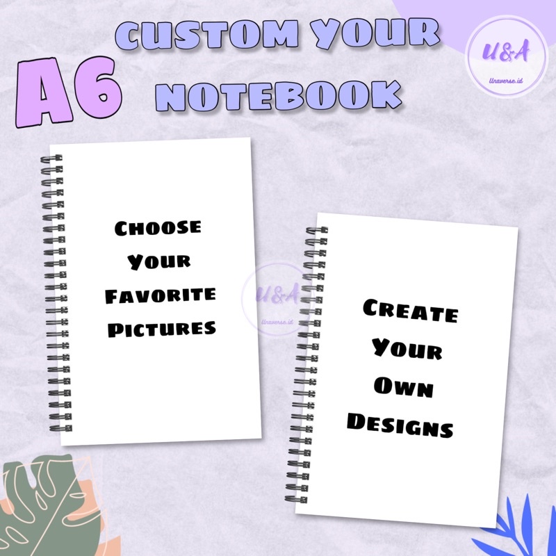 

[Unaverse] NOTEBOOK CUSTOM A6 (10.5x14.8 cm) Design Sendiri Buku Murah