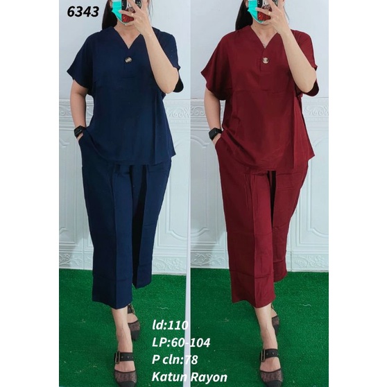 STAR 6402/NC 6349/KD1214 SETELAN POLOS 7/8 KATUN RAYON