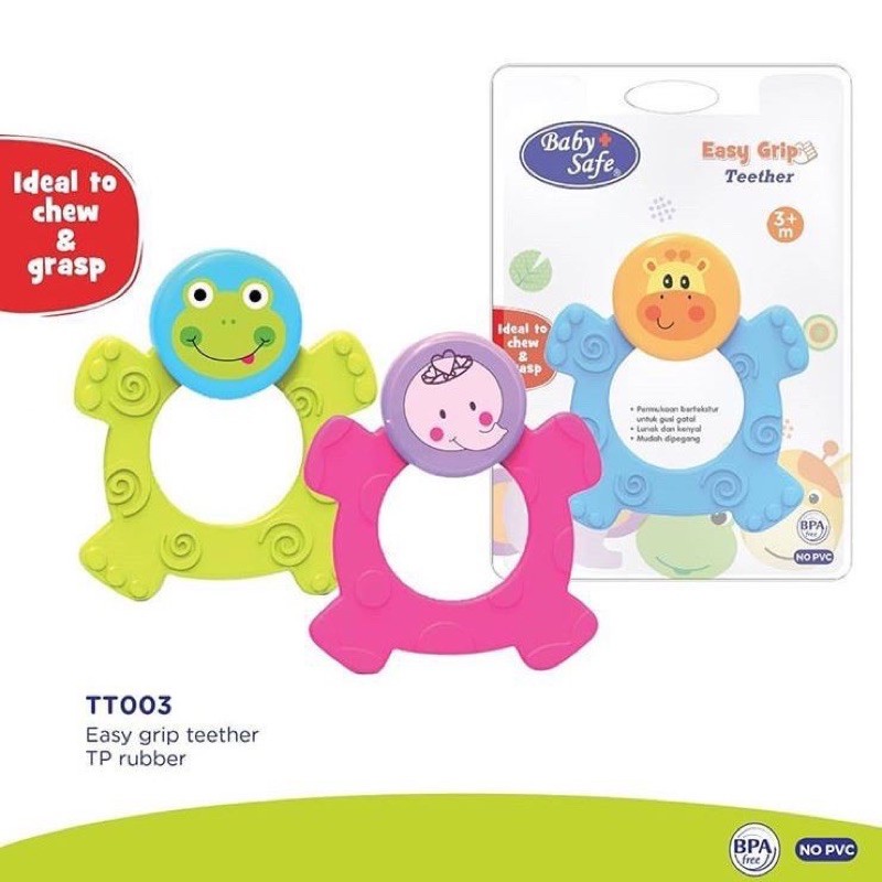 BABY SAFE Easy Grip Rubber Teether TT001 / TT002 / TT003 / TT005