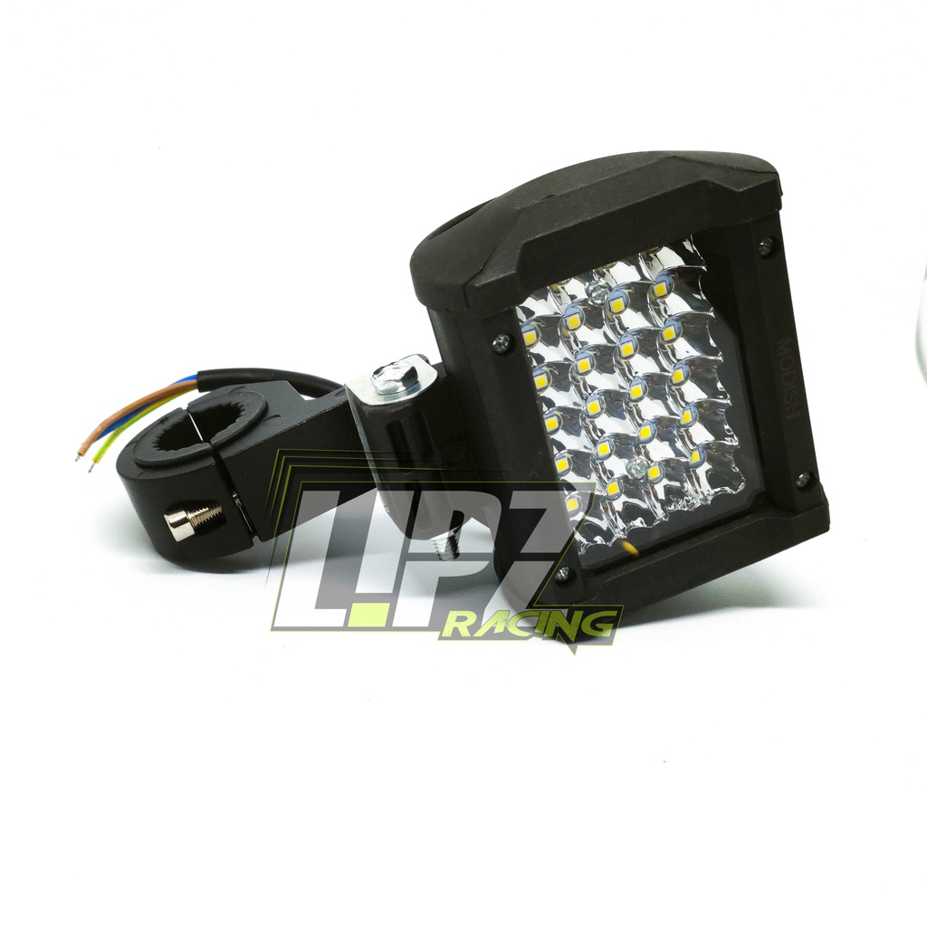 LAMPU TEMBAK LED TERMURAH  ICC 6,12,18,24 LED PEARL BODY PLASTIK + BRACKED JEPIT BABET STANG