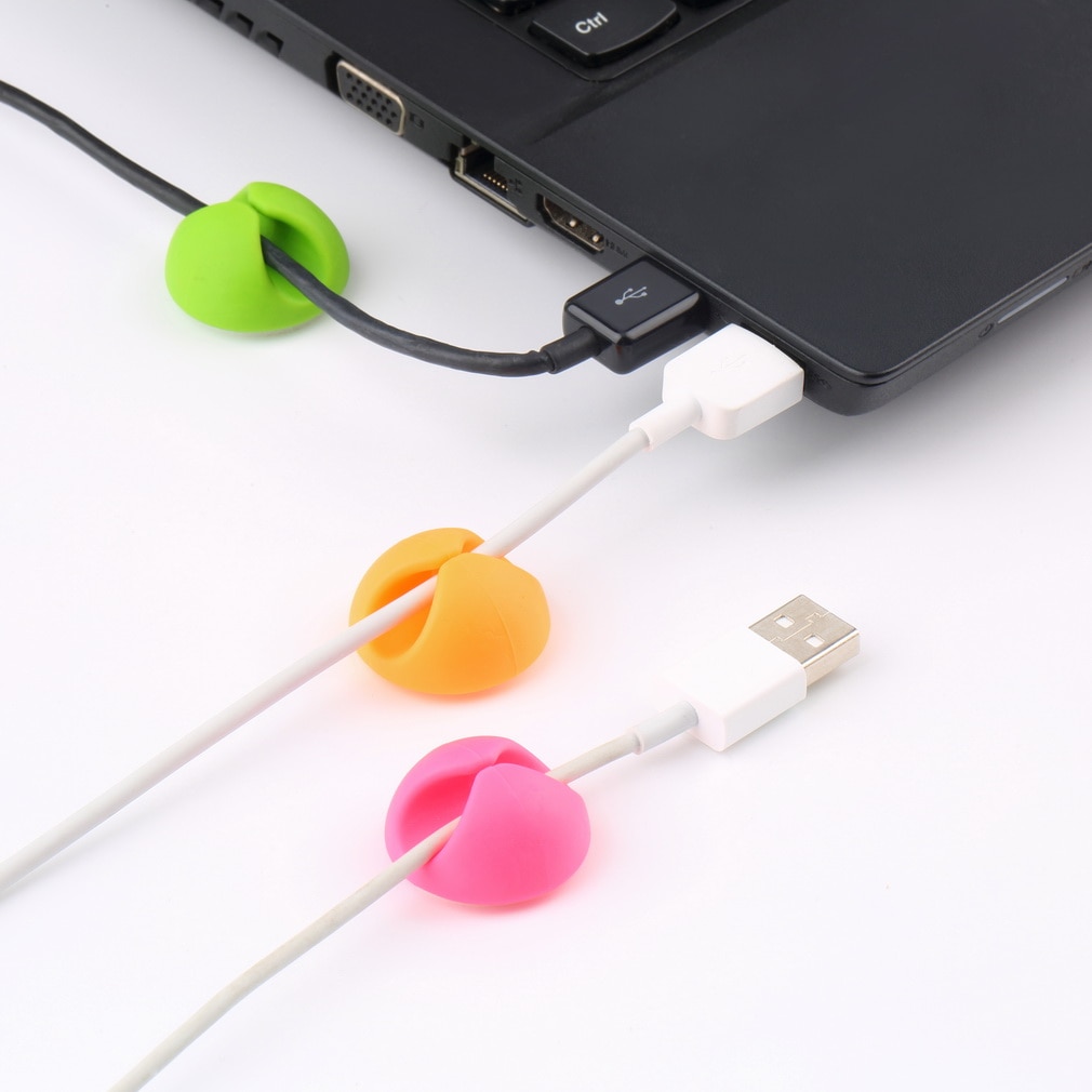 5pcs Klip Holder Organizer Kabel Dengan Perekat