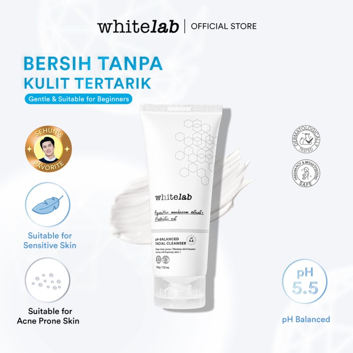 Whitelab Ph-Balanced Facial Cleanser - Sabun Cuci Muka Kulit Sensitif BPOM Original