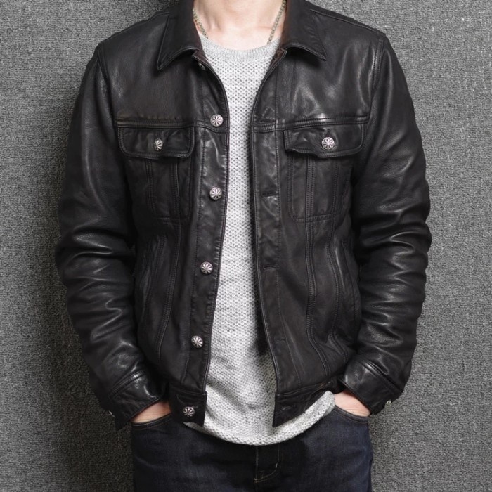 jaket kulit terbaru 100% kulit asli domba/ jaket kulit levis-jaket kulit original kualitas super lem