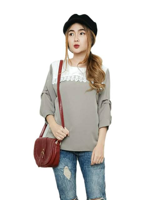 COD BLOUSE FASHION WANITA KELLY TOP