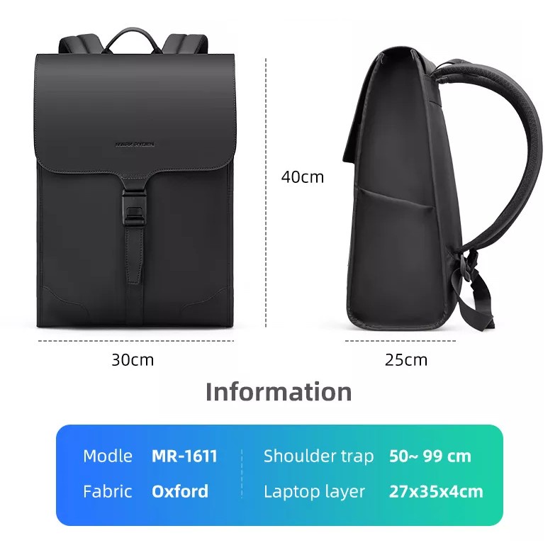 MR1611 Tas Mark Ryden Ransel Ringan Pria Cowok Laptop Kampus Sekolah