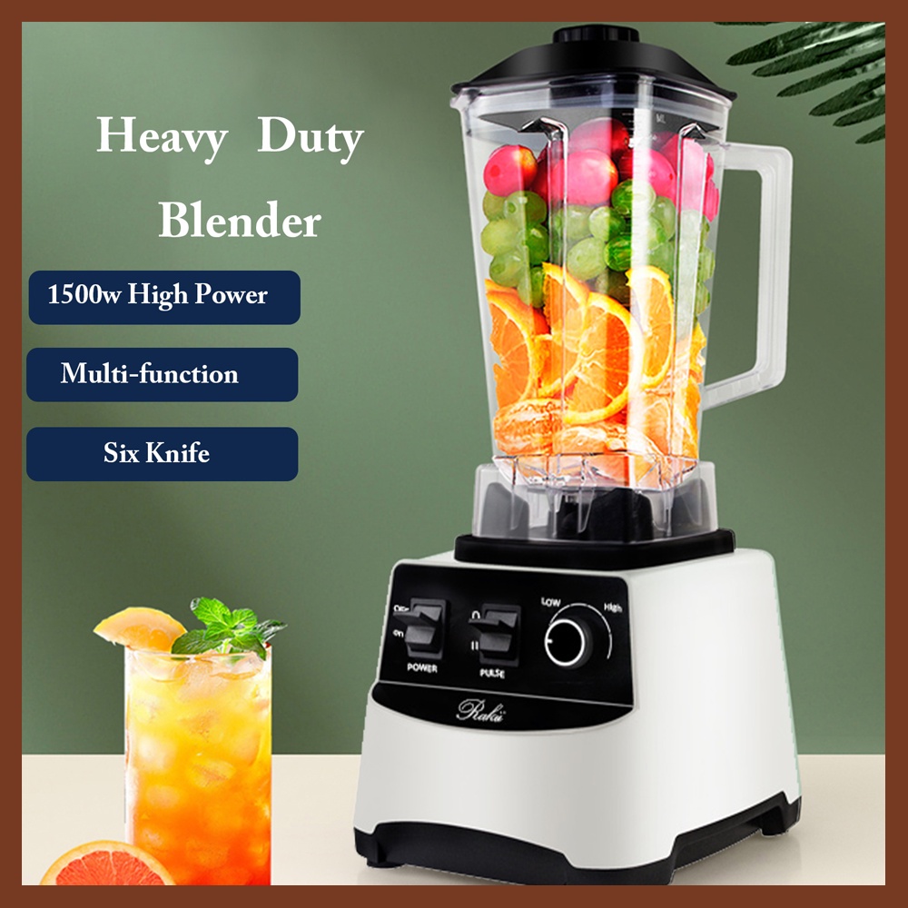 Blender Juicer Heavy Duty Rakii Blender Kecepatan Tinggi 2 Liter White