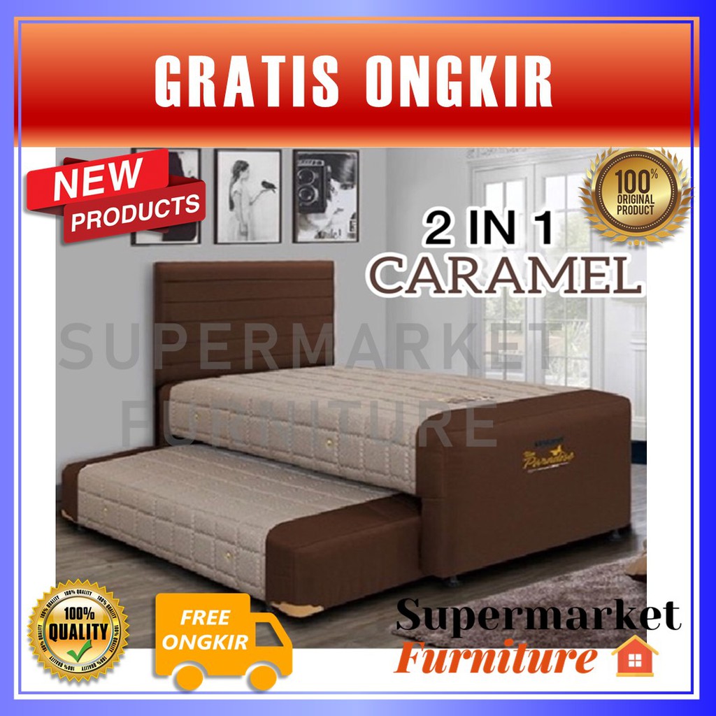 UNILAND 2IN1 / BED SORONG ANAK /2IN1 NEW PARADISE CARAMEL