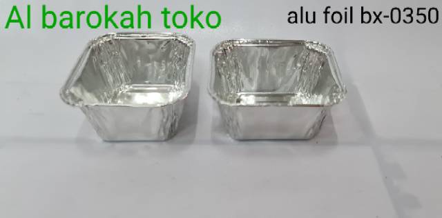 wadah aluminium foil P-148 / loyang aluminium foil 7x8cm / aluminium untk macaroni atau lasagna mini