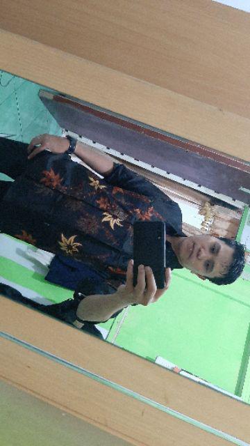 Size M L Xl Xxl Bswart Batik Hrb026 Kenongo Hem Pendek Padi Pekalongan M L Xl Batik Pria Murahl