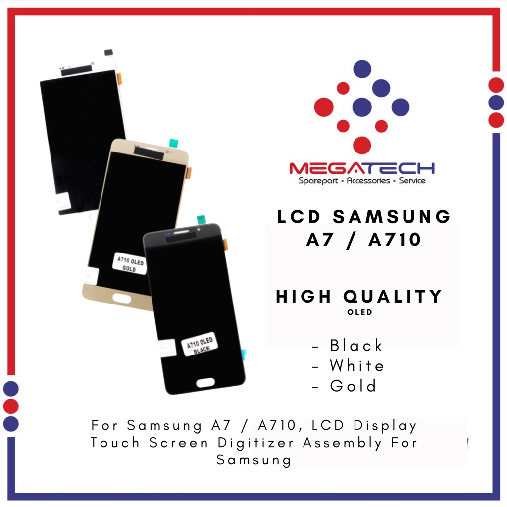 LCD Samsung A7 A710 2016 Versi OLED Fullset Touchscreen